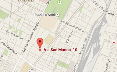 Mappa di Via San Marino, 10 - 10145 Torino
